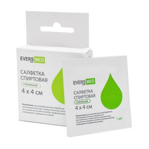Салфетка спиртовая стерильная EVERSMED