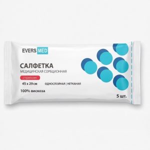Салфетки сорбционные нетканые медицинские стерильные EVERSMED